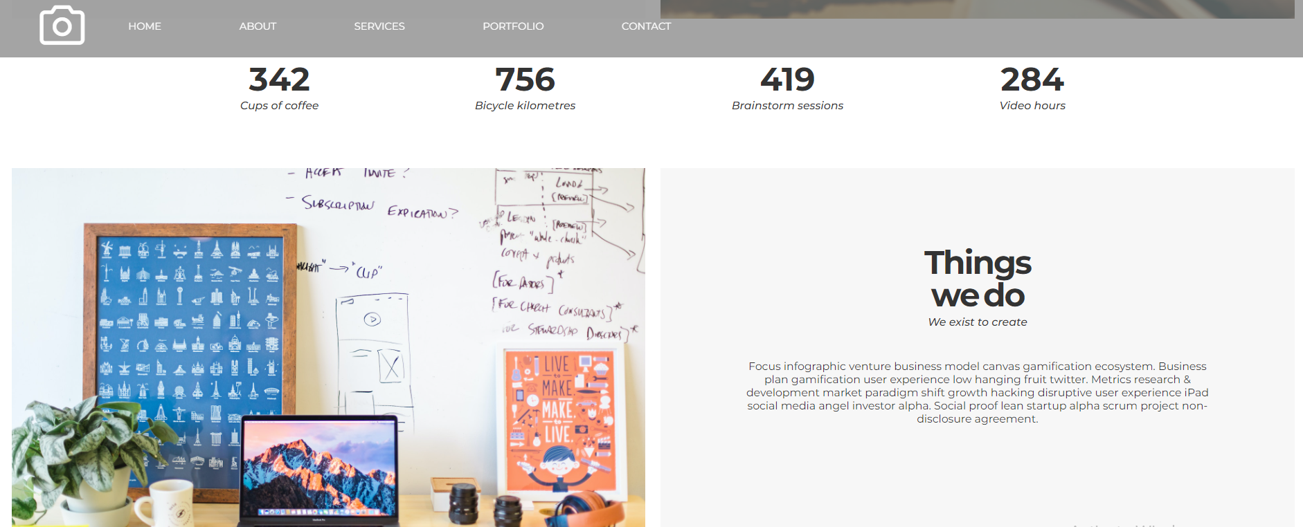 Screenshot of the cloned website