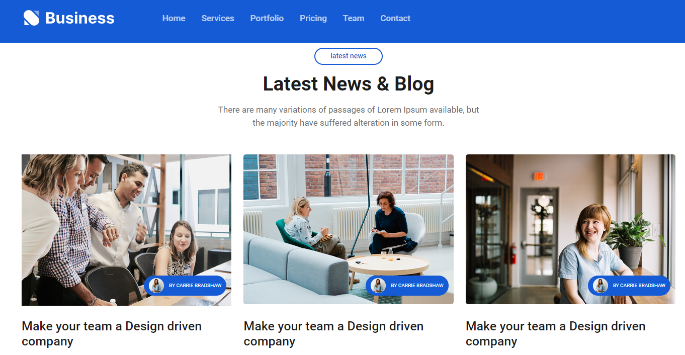 Screenshot of the cloned website